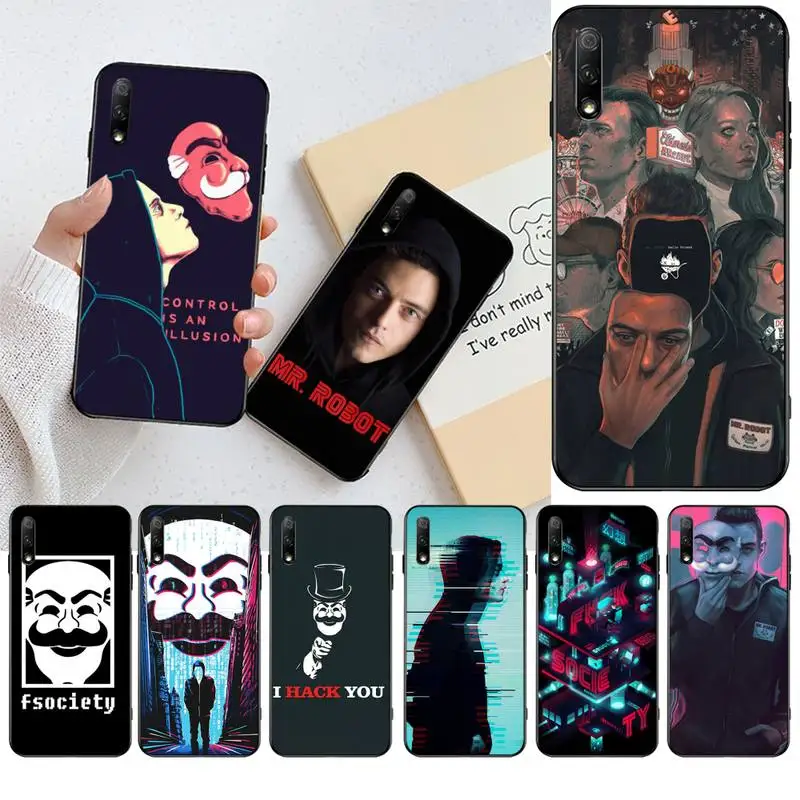 Чехол для телефона HPCHCJHM черный силиконовый с надписью Mr Huawei Honor 20 10 9 8 8x 8c 9x 7c 7a Lite