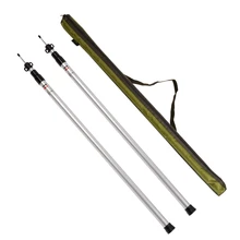 Poteau de tente de Camping en plein air, en alliage d'aluminium épais, Portable, pliable, Support de tente, randonnée, randonnée, bâche de plage, auvent 
