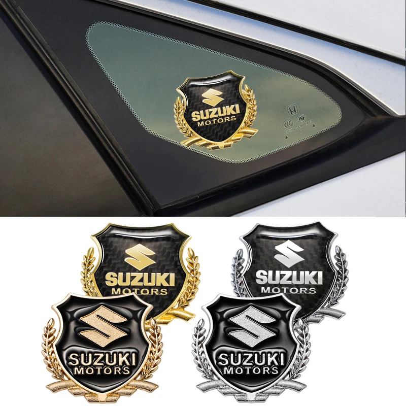 2個3d金属車のエンブレムバッジステッカーサイドドアウィンドウためスズキスイフトジムニーグランド Vitaraエスクードgsxrサムライ侵入者 車のステッカー Aliexpress
