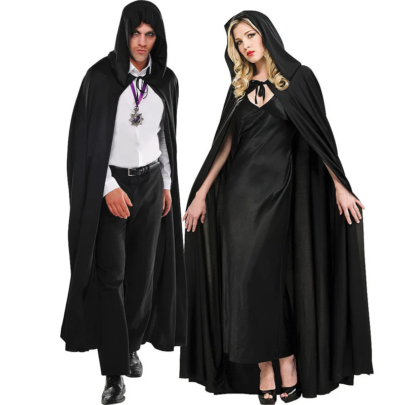 Костюмы для взрослых-костюмы на Хэллоуин для мужчин и женщин, накидка вампира с капюшоном