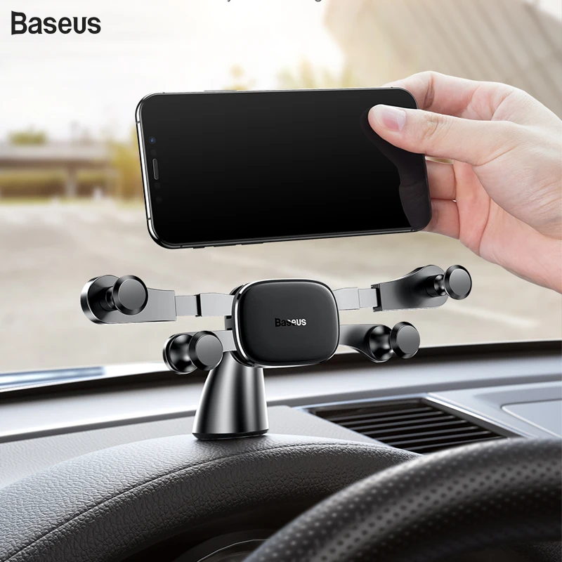 Автомобильный держатель для телефона Baseus Gravity для iPhone samsung, универсальный 4,7-6,5 дюймов, подставка на приборную панель, gps, держатель для мобильного телефона в машину