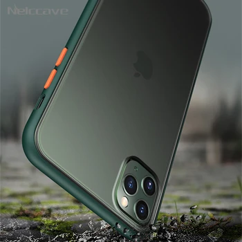 

500Pcs Shockproof Silicone Bumper Phone Case For iPhone 11 Pro XS Max XR X 8 7 6 6S Plus SE 2020 Transparent Matte Hard PC Cover