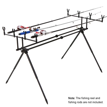 

Detachable Fishing Rod Stand Buzz Bar Pole Rest Head Folding Retractable Aluminum Alloy Fishing Rod Holder 37.8 * 8.7 * 4.3in