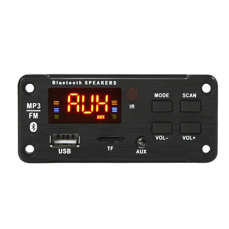 Плата декодера Беспроводная с поддержкой Bluetooth MP3 WMA USB/SD/FM/AUX 12 В постоянного