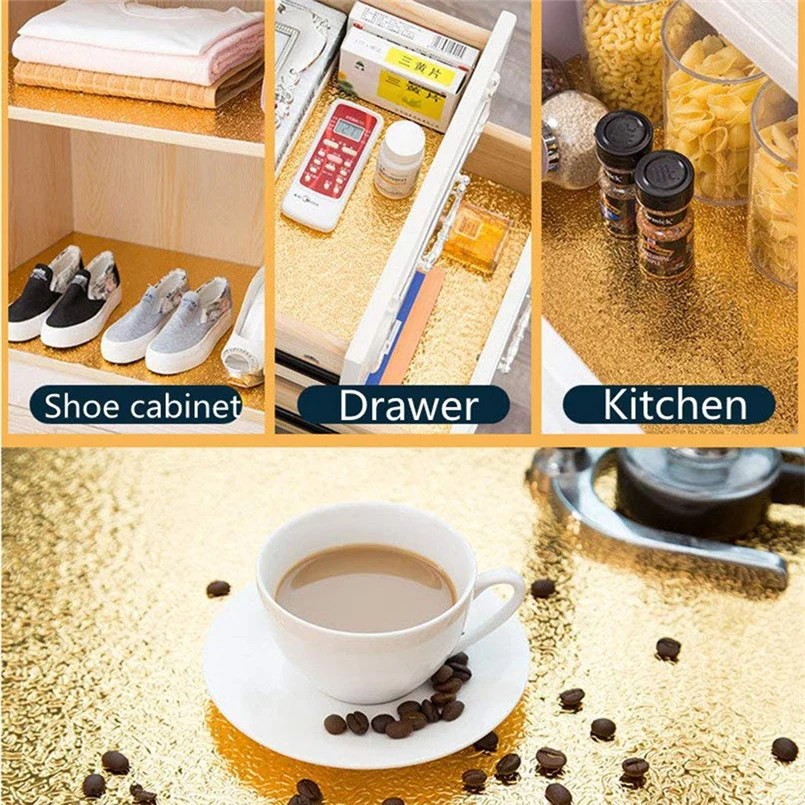 Can be cut wall sticker cabinet kitchen aluminum film wall sticker waterproof oil-proof self-adhesive wall sticker 20D27 (6)