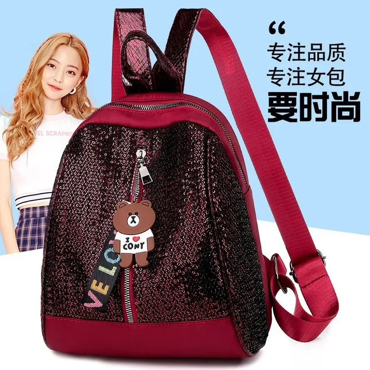 Весенне-летний стильный рюкзак из ткани Оксфорд, женская сумка с блестками, от производителя, импортные товары, экспорт, поперечная граница f