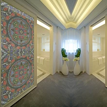 Тонировочная пленка для окон, Индивидуальный размер, статическая пленка, перерабатываемая, домашний декор, цветной витражный узор, частный 55 см x 100 см