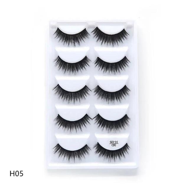 Pairs 3D Mink Hair Natural Cross False Eyelashes Long Messy Makeup Fake Eye Lashes Extension Make Up Beauty Tools maquiagem