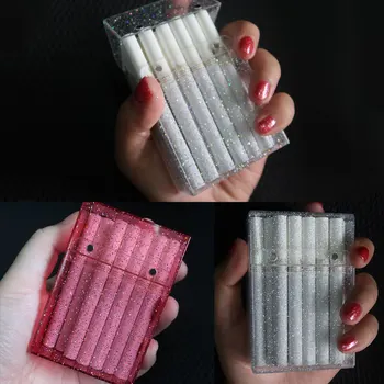 

Holder 20pcs New Rainbow Female Ultra-Thin Cigarette Case Colored Sparkling Smoking Accessories Best Christmas Gift for friend