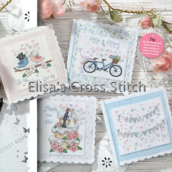 

CD186 18ct DIY Greeting Card Art Popular Full Set CrossStitch Greeting CardBirthday Christmas Gift