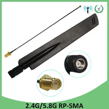 2,4 GHz 5GHz 5,8 Ghz антенна 8dBi RP-SMA разъем двухдиапазонный 2,4G 5G 5,8G wifi антенна SMA female+ 21 см свиной кабель