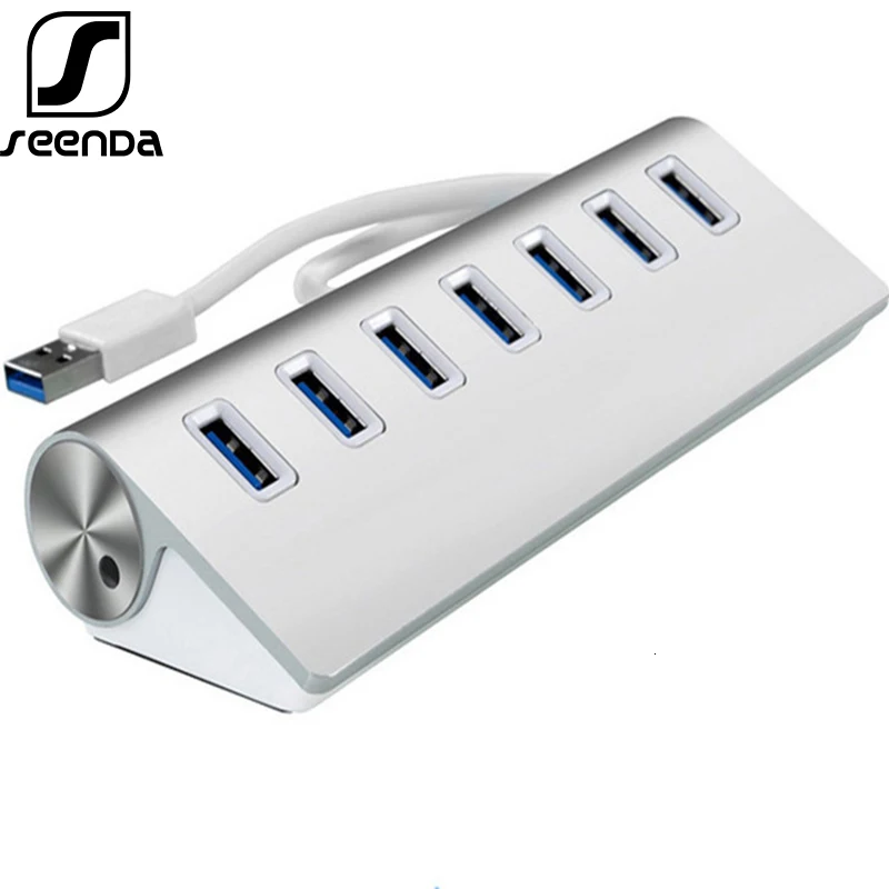 SeenDa 7-портовый Алюминиевый USB 3 0 концентратор 5 Гбит/с высокоскоростной адаптер