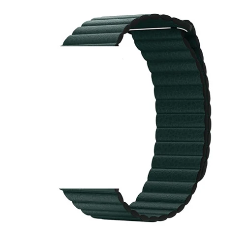 13-Pine forest green Ремешок для apple watch 42 мм 38 мм 44 мм 40 мм correa iwatch 5 4 3 2 кожаный магнитный браслет с петлей аксессуары для apple watch 4 - Цвет ремешка: 13-Pine forest green