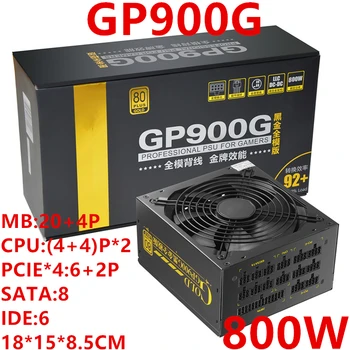 

New PSU For Segotep Brand Black Gold Full Module 2080Ti 80PLUS Gold Mute Power Supply 800W Power Supply GP900G