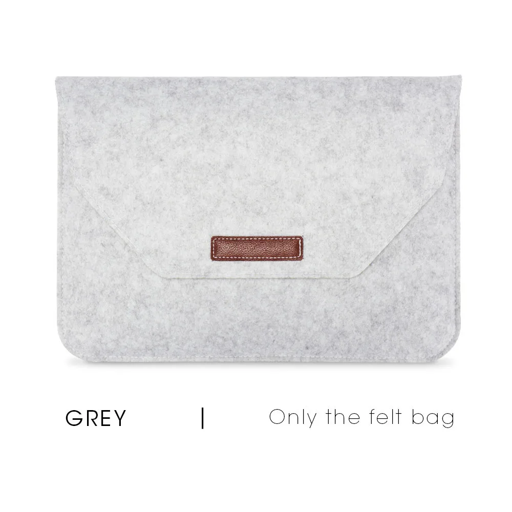 Velcro Grey Чехол для ноутбука, фетровая сумка для Macbook Air Pro retina 11 12 13 14 15 дюймов, чехол для ноутбука, планшета, hp, Xiaomi, Dell, Mac book - Цвет: Velcro Grey