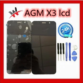 

Suitable for original new AGM X3 LCD touch screen glass sensor assembly replacement free shipping + tools + 3M glue