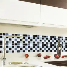 6 шт. Водонепроницаемый самоклеющиеся 3D мозаичная плитка шаблон Наклейка на стену декор для кухни Водонепроницаемая декоративная раковина ПВХ