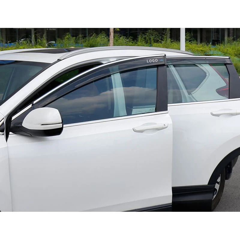 

CEYUSOT FOR 4PCS CAR Window Visor NEW Honda CRV Side Sun Rain Protection Shield Exterior Body Decoration Accessories 2017 18 19