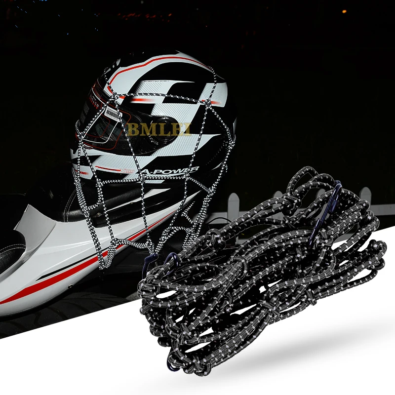 

Reflective Motorcycle Luggage Net Bike Hold down Fuel Tank Luggage Mesh Web Bungee Black Motorcycle Bike Storage Car styling