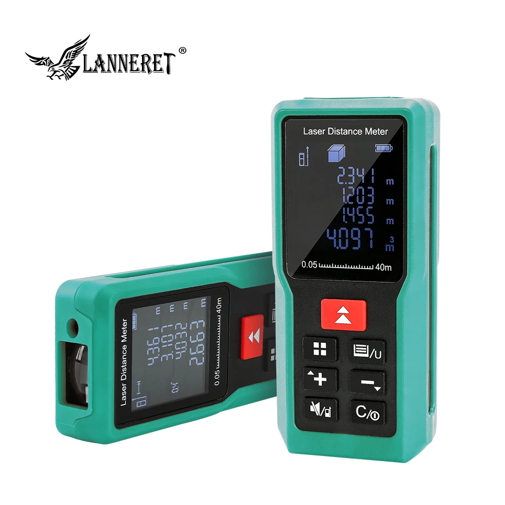 

LANNERET Laser Distance Meter Handheld 40m 60m 100m Larger Lianr Laser Rangefinder Diastimeter Measure Laser Meter