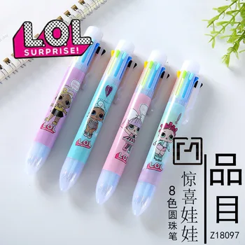 

2020 New LOL Surprise Doll Color Ballpoint Pen Press Color Primary School Pen Oil Pen Party Gifts Children's Gifts