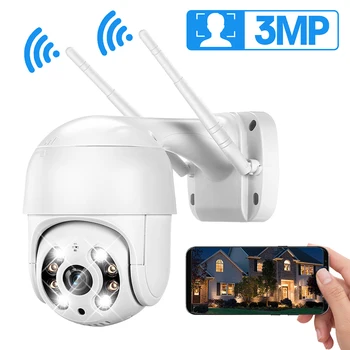 

3MP H.265+ PTZ Wifi IP Camera Outdoor 4X Digital Zoom AI Human Detect Wireless Camera P2P ONVIF 2 Way Audio Security CCTV Camera