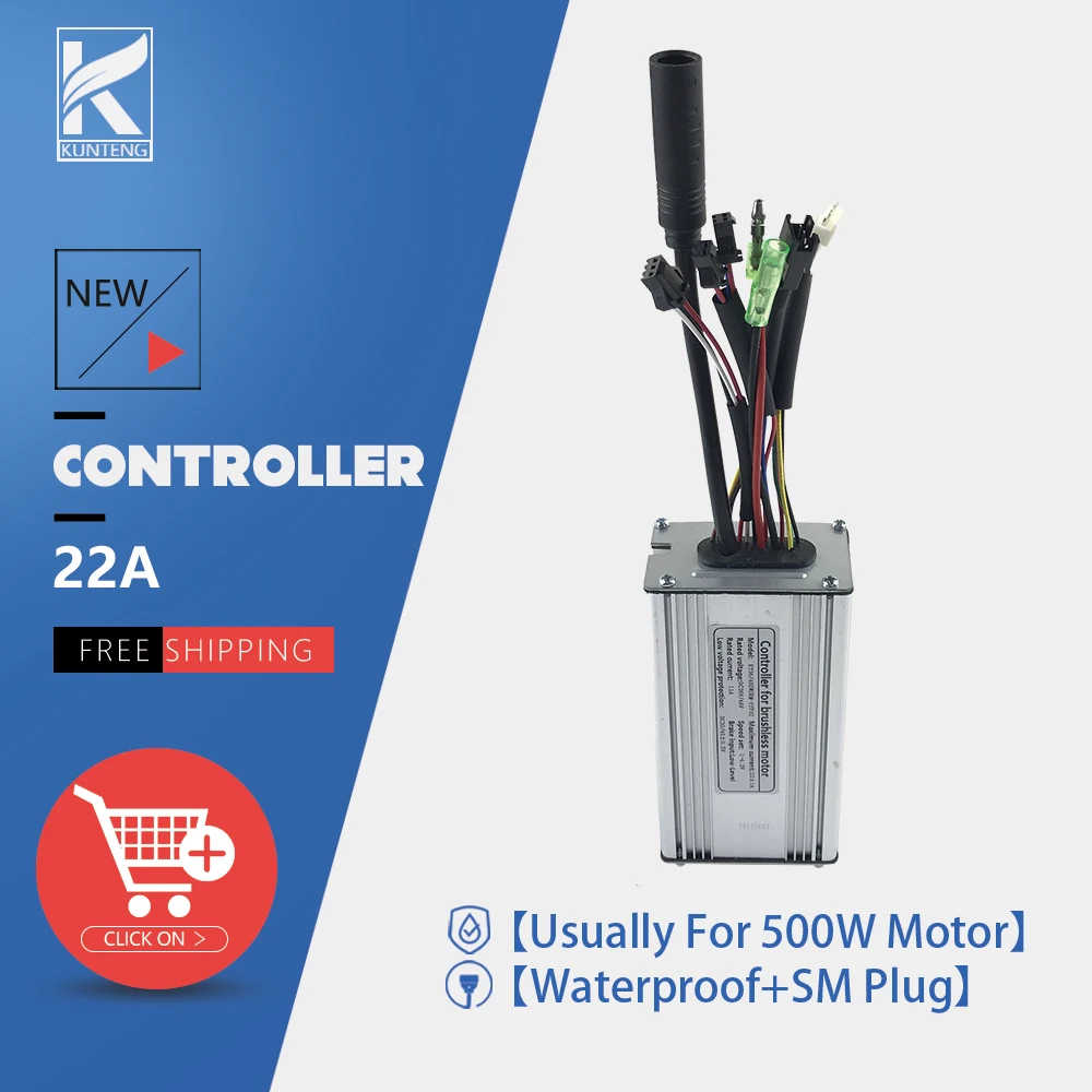 ElectricbicycleController36V48V500W9Mosfets22AKTControllerWithLightFunctionFor