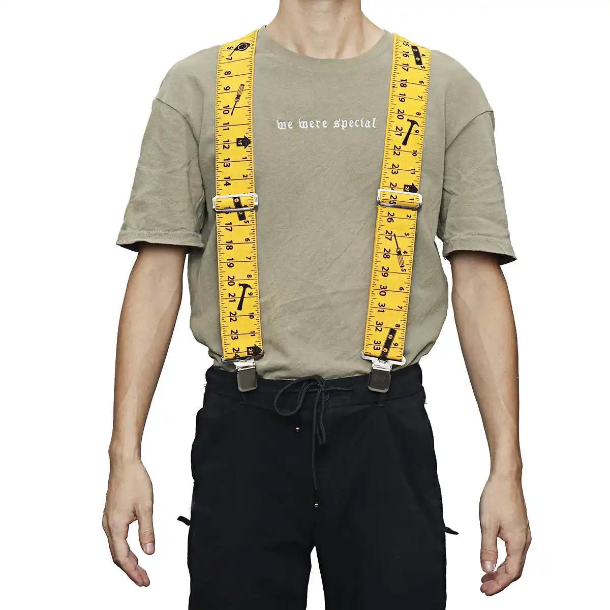 4 Clips X Shaped 2'' Ruler Design Work Belt Braces Tool Belt Suspenders Braces 4 Clips X Shaped 2'' Ruler Design Work Belt Braces Tool Belt Suspenders Braces