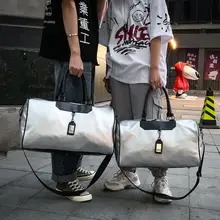 Женская большая сумка из искусственной кожи, повседневные сумки, легкая сумка для фитнеса, модная сумка для путешествий дикого цвета