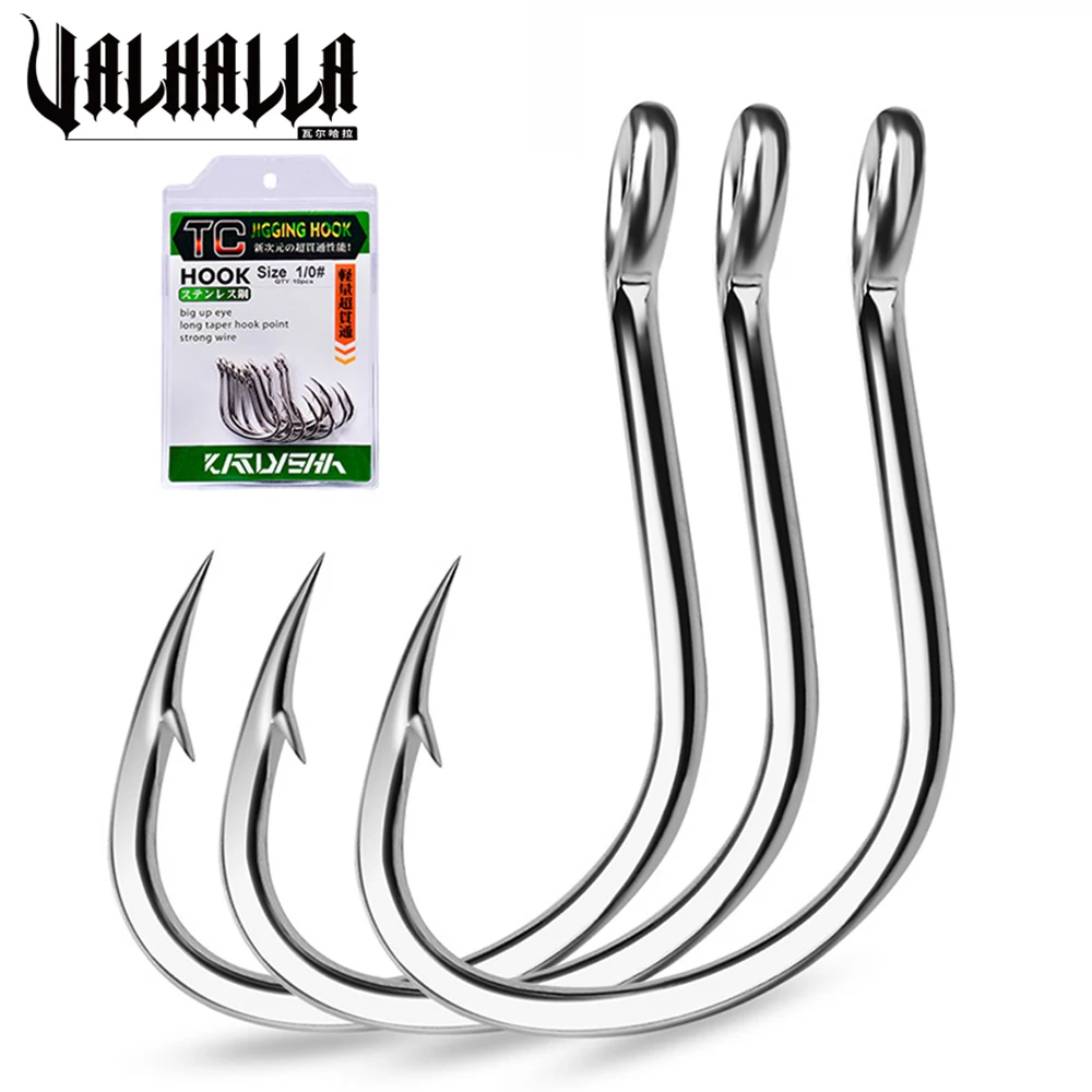 

VALHALLA 200Pcs Circle Carp Fishing Hook Size 1/0-5/0# Ring Eye Japan Fishhooks Fishing Hooks Single Jig Barbed Fish Hook Tackle