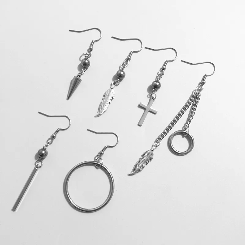 

6pcs/set KPOP DNA Korean Star V Fashion cross Bangtan Boys Album Stud Earrings Jewelry Accessories For Mens And Womens Earring