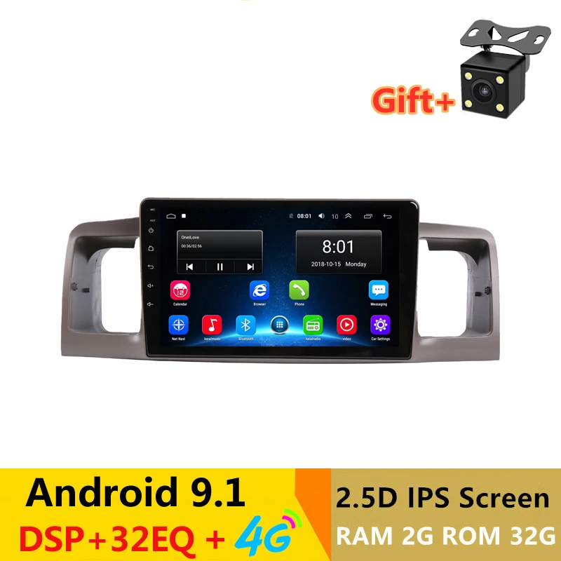 Автомобильный DVD плеер 9 &quot Android 1 GPS для Toyota Corolla E120 BYD F3 аудио автомагнитола стерео