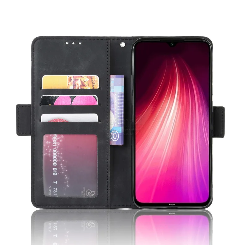 Cover Xiaomi Redmi Note 8 (2021/2019) – Custodia Portafoglio In Pelle Con Motivo Cervo, Slot Carte E Supporto (Blu) - 3