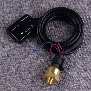 

DWCX 12V LED Car Auto Digital Display Oil Pressure Gauge Meter with 1/8NPT Sensor Black