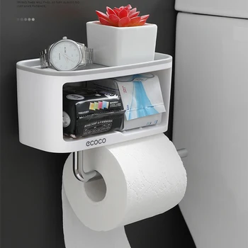 

Multifunction Toilet Paper Holder Creative Double Layer Toilet Roll Holder For Kitchen Bathroom Shelf 2020 Newest Paper Holder
