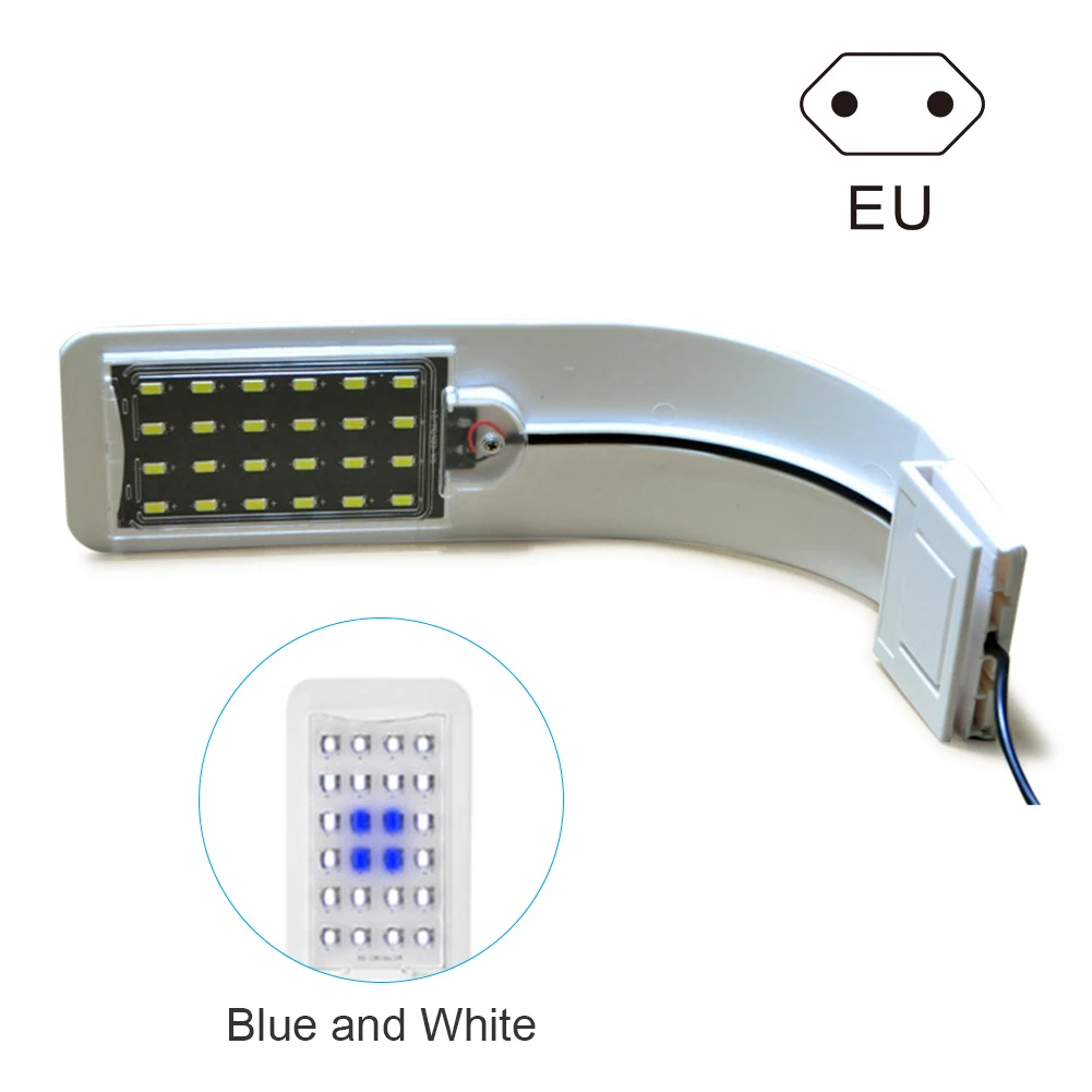 EU Plug Светодиодный светильник для выращивания аквариумных растений 10 Вт освещение для водных растений пристегивающаяся лампа для аквариума NIN668 - Цвет: EU Plug