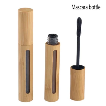 

Original 50PCS/Set 7ML Bamboo Wood Cap Reusable Empty Mascara Tube Refillable Bottle Container Vials