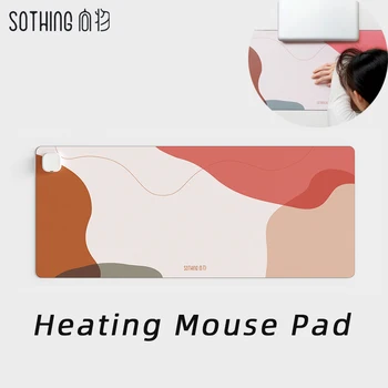 

SOTHING Heating Mouse Pad Fast Heat Office Warm Table Mat Computer Desktop Fever Waterproof Smart Timer Table Warming Mat