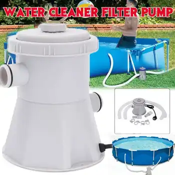 

220V Electric Swimming Pool Filter Pump Reusable Electric Water Cleaner Paddling Pool Pump Filter Cleaning Tool Kit EU Plug