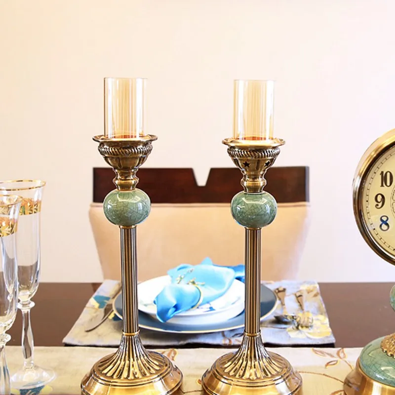 

Creative Retro Candle Holder Decoration Romantic Candlelight Dinner Props Tableware Wedding Decoration Pastoral Banquet