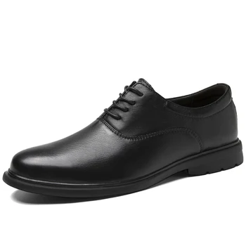 

New Casual Men Loafers Men Moccasins Lace Up Casual Leather Shoes For Men Genuine Leather Men Oxford Dress Shoes Plus Size 37-47