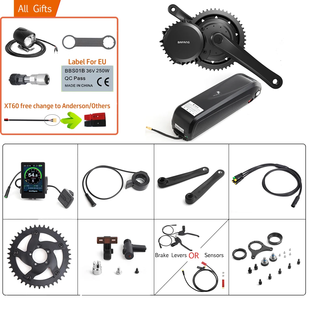 complete bafang 1000w bbshd mid drive motor kit & battery