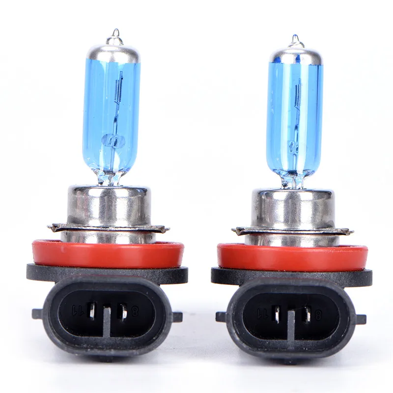 2Pcs H11 12V 55W Super Bright Ultra White Fog Halogen Bulb Car Head Light Lamps 5*5cm