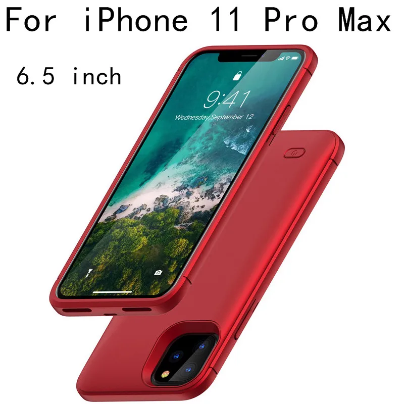 Чехол для аккумулятора для iPhone 11 Pro Max 4000mAh power Bank Тонкий Внешний чехол для зарядки для iPhone 11 чехол для зарядного устройства - Цвет: 4000mAh Red