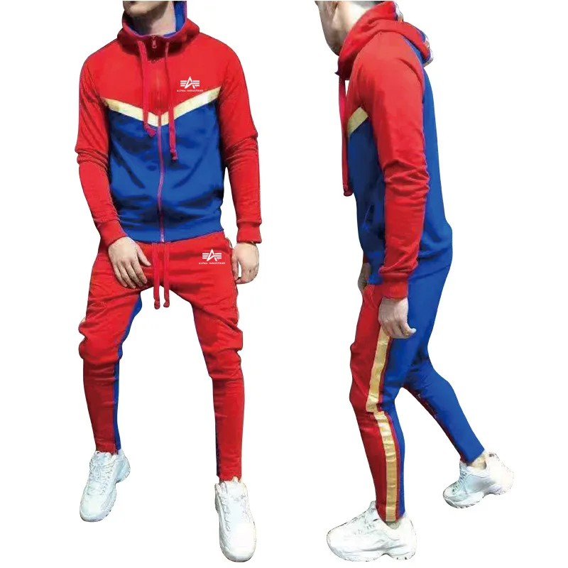 M-XXL, мужской спортивный костюм, комплект из 2 предметов, спортивный костюм для бега, толстовка с капюшоном, куртка+ брюки, тренировочные штаны, спортивный Спортивный костюм для бега