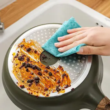 

2 Roll Non-Woven Fabric Washing Cleaning Cloth Towels Kitchen Towel Disposable Striped Practical Rags Wiping Souring Pad