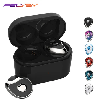 

FELYBY SE-6 Wireless Bluetooth Headset Bluetooth 5.0 Waterproof Sports Earphones with Charging Box