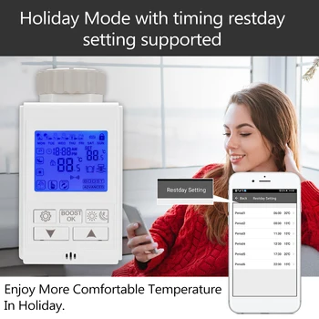 

HY369 LCD Digital Screen TRV Thermostatic Radiator Valve Intelligent Temperature Control Heating Thermostatics Radiator Valve