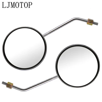 

Motorcycle Rear View Mirror 8mm 10mm Side Mirror Round Silver For Suzuki RMZ450 DRZ400SM DR250 DJEBEL For Yamaha XMAX125