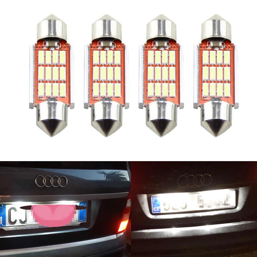 4 шт. Canbus лампа светодиодный 36 мм C5W номерной знак света для Audi A4 A6 TT A8 Q3 Q5 Q7 A5 S4 A2 A3 B5 B6 C5 C6